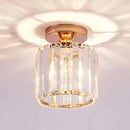 Modern black & gold crystal pendant ceiling light bedroom decor