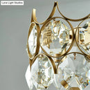Modern black & gold crystal prism shade pendant lighting fixture dining room