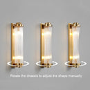 Modern black & gold crystal wall lamp for bedroom living room