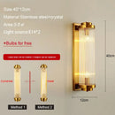 Modern black & gold crystal wall lamp for bedroom living room