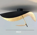 Modern black & gold curved pendant light dining room lamp