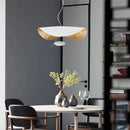 Modern black & gold curved pendant light dining room lamp
