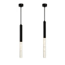 Modern black & gold cylinder pendant lights for kitchen island