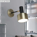 Modern black & gold cylinder sconce metal wall lighting living room