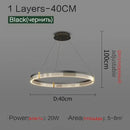 Modern black & gold decorbites circle chandelier dining room light