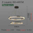 Modern black & gold decorbites circle chandelier dining room light