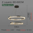 Modern black & gold decorbites circle chandelier dining room light