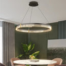 Modern black & gold decorbites circle chandelier dining room light