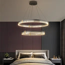 Modern black & gold decorbites circle chandelier dining room light