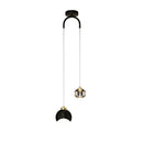 Modern black & gold decorbites crystal round chandelier bedroom light