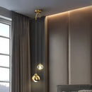 Modern black & gold decorbites crystal round chandelier bedroom light