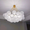Modern black & gold decorbites glass chandelier dining room light