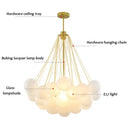 Modern black & gold decorbites glass chandelier dining room light