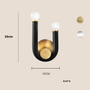 Modern black & gold dimmable led chandelier living room tube light