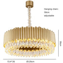 Modern black & gold dimmable led round ceiling chandeliers dining room