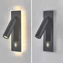 Modern black & gold dimmable led wall sconce bedroom reading light