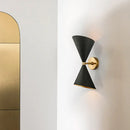 DecorBites™ Modern Double Cone-Shaped Wall Lamp - 2 Lights - Black - Wall Mounted Lighting for Hallway