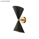 DecorBites™ Modern Double Cone-Shaped Wall Lamp - 2 Lights - Black - Wall Mounted Lighting for Hallway