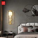 Modern black & gold elk decor wall lights living room rectangular sconce