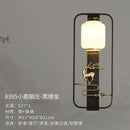Modern black & gold elk decor wall lights living room rectangular sconce