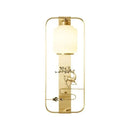 Modern black & gold elk decor wall lights living room rectangular sconce
