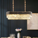 Modern black & gold elliptical pendant lamp kitchen island light