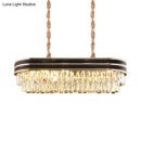 Modern black & gold elliptical pendant lamp kitchen island light