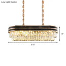 Modern black & gold elliptical pendant lamp kitchen island light