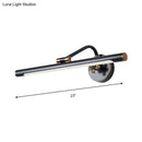 Modern black & gold floral led vanity wall sconce bedroom light