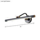 Modern black & gold floral led vanity wall sconce bedroom light