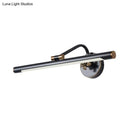 Modern black & gold floral led vanity wall sconce bedroom light