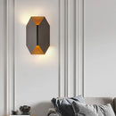 Modern black & gold geometric led wall lamp bedroom sconce