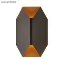 Modern black & gold geometric led wall lamp bedroom sconce