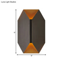 Modern black & gold geometric led wall lamp bedroom sconce