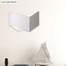 Modern black & gold geometric metal body wall lamp stairway light