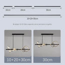 Modern black & gold glass ball led chandelier for dining room