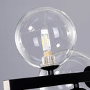 Modern black & gold glass ball led chandelier for dining room