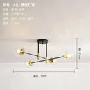 Modern black & gold glass ball led chandelier for living room