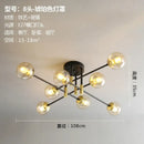Modern black & gold glass ball led chandelier for living room