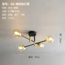 Modern black & gold glass ball led chandelier for living room