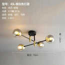 Modern black & gold glass ball led chandelier for living room