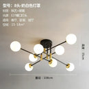 Modern black & gold glass ball led chandelier for living room