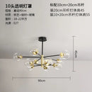 Modern black & gold glass ball led chandelier living room light