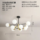 Modern black & gold glass ball led chandelier living room light