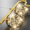 Modern black & gold glass ball led chandelier pendant dining room