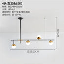 Modern black & gold glass ball pendant lamp dining room fixture