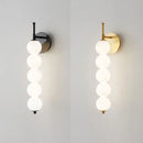Modern black & gold glass bedside led wall lamp bedroom sconce