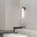 Modern black & gold glass bedside led wall lamp bedroom sconce