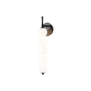 Modern black & gold glass bedside led wall lamp bedroom sconce