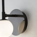 Modern black & gold glass bedside led wall lamp bedroom sconce